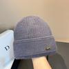 Double-layer Thick Knit Rabbit Fur Hat Winter Outdoor Warm Ear Protection Cute Beanie