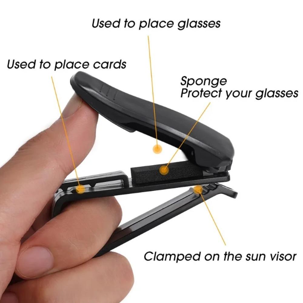 1pcs Auto Sun Visor Glasses Box Sunglasses Clip Card Ticket Holder Stand Universal Fastener Case Eyeglasses Car Accessories