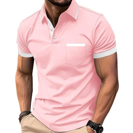 Pánské polo tričko s krátkým rukávem 3D digitální tisk Business Casual knoflíkové polo tričko