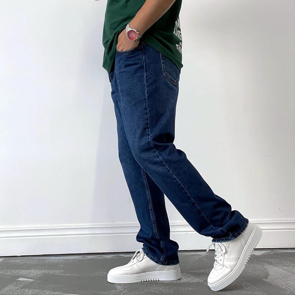 Straight Jeans Denim Pants Daily Casual 