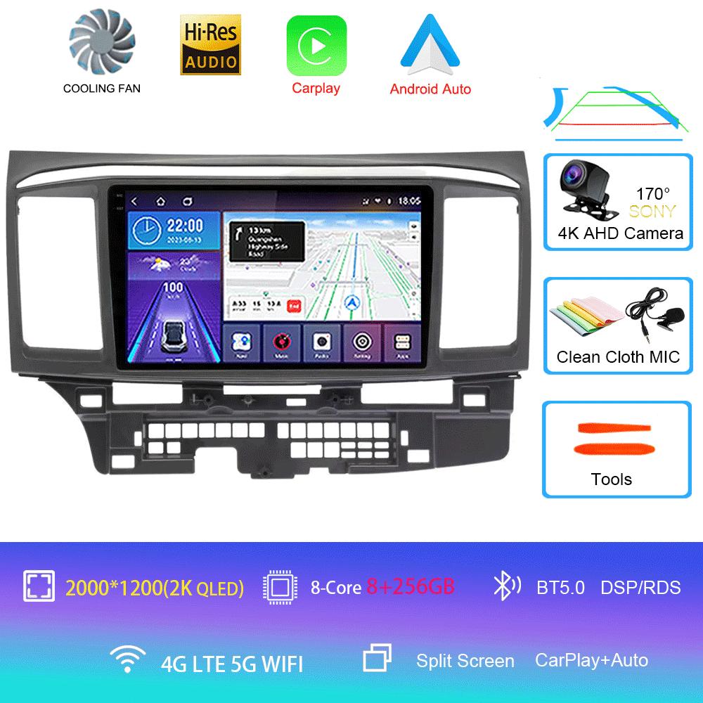 Android 14 video Player For MITSUBISHI LANCER 9 10 X 2008 - 2016 9Inch Car Radio Stereo Audio GPS Carplay Auto Screen