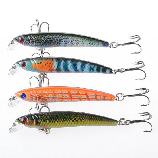 Künstliche 3D Augen Fisch Hard Lure Jig Angelköder Tackle Werkzeug mit zwei Haken