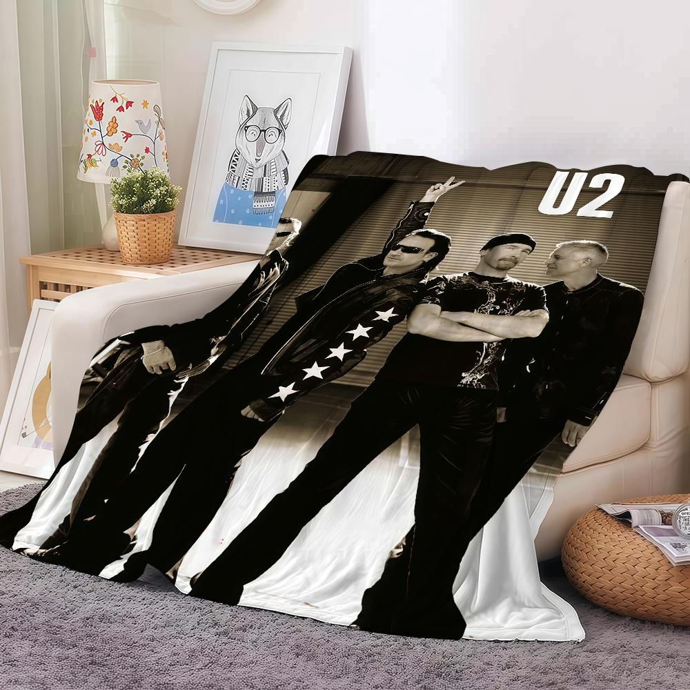 Rock Band U-U2 Blanket For Sofa Office Bed Plane Travel Sleep Read Relax Camping Soft And Warm