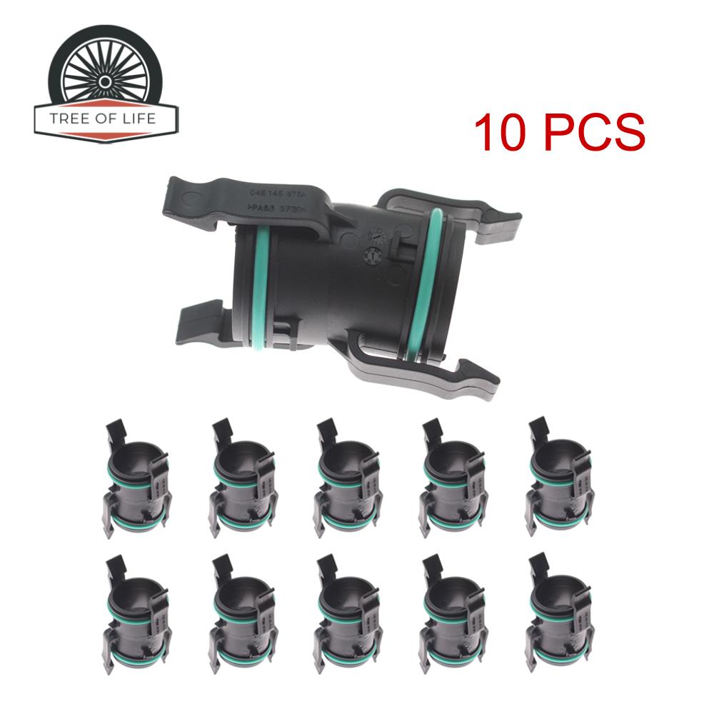 

10x Turbocharger Pressure Pipe Bracket Connector Joint For A3 A4 A5 Q2 Q3 Golf Jett Polo Octavia 1.4T 04E 145 875 C 04E145875C 10 PCS
