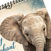 Cute Baby Elephant Decor 2027 Wall Calendar, Hanging Natural Year Round Planning Tool Wild Animal Monthly Planner for Office, Home, Gift Wildlife