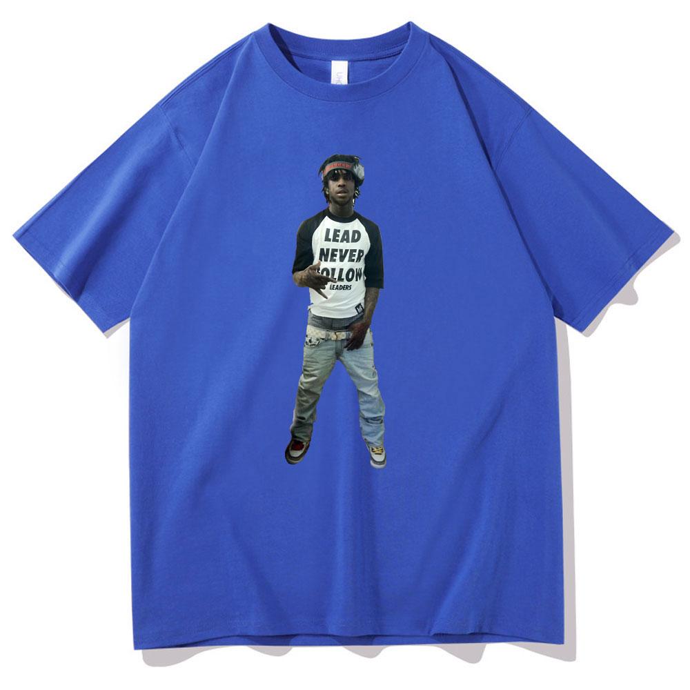 Rapper Chief Keef Lead Never Follow Leaders Funny Meme Print Tshirt Men Women Hip Hop Oversized Tees Male 100 Cotton Tshirt