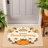 Thanksgiving Pumpkin Peace Sign Carpet Turkey Design Mat Autumn Leaves Home Decoration Greeting Door Rug Non-Slip Floor Mat