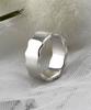 Shoveoff Svr-624 Silver 92.5 Wide Round Wave Flat Silver Ring