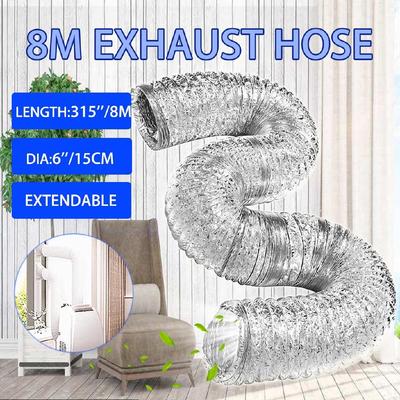 Tubo de Ventilação Mangueira Tubo de Diâmetro 150mm 8M 6'' para Ar Condicionado Portátil