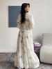 2026 Elegant Fairy Print Long Sleeve Dress - European & American Style