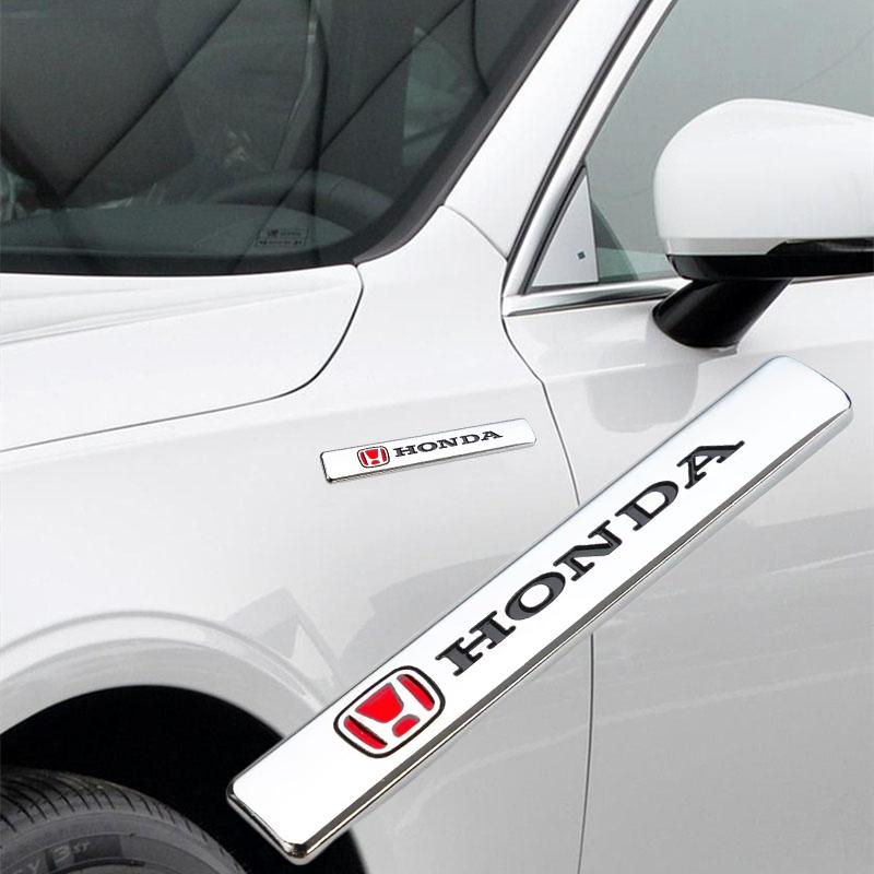 Hbdf4 Car Leaf Metal Stickers Auto Decoration Accessories For Honda Civic Accord Fit Jazz Pilot CRV Odyssey Passport City Shuttle HRV