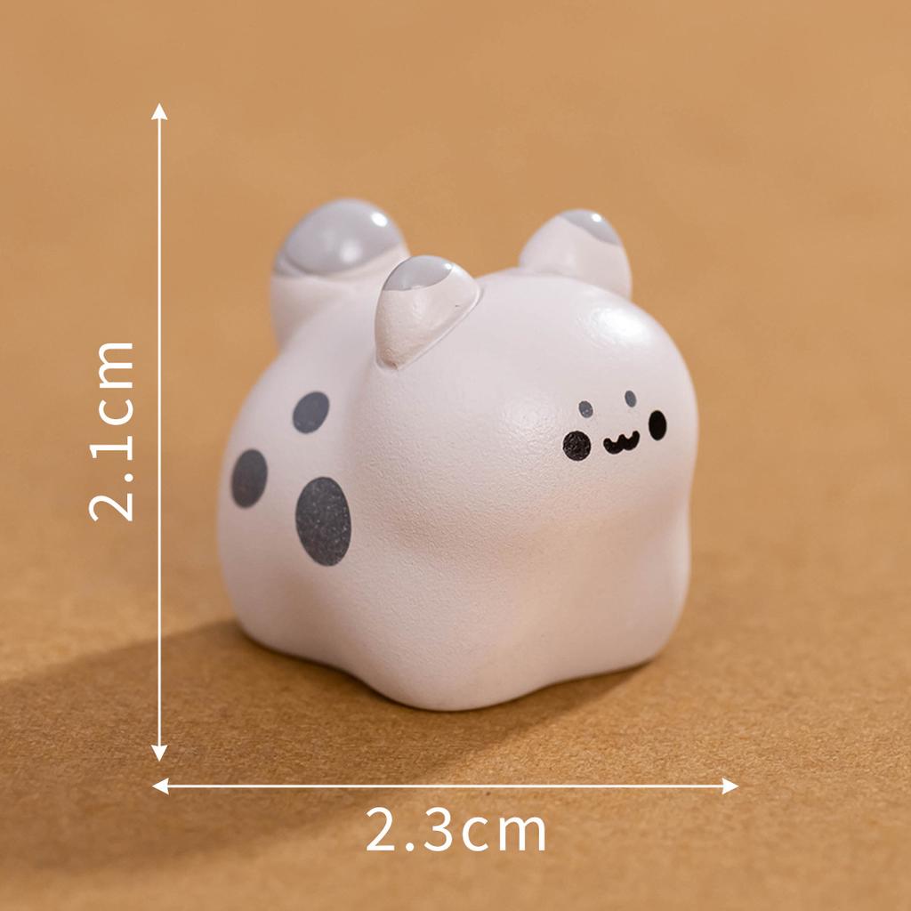 Cute White Running Puppy 3D Resin Figurine Pet Dog Bichon Frise Desktop Decoration Garden Moss Miniatures Sence DIY Decoration