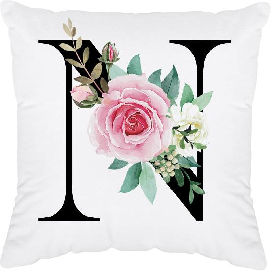 Initial Pillow Covers 18x18 - Monogram L Pillow Cover, Initial Letter Throw Pillow Cover, Monogram Pillow Case L, Monogrammed Gifts for Women, L