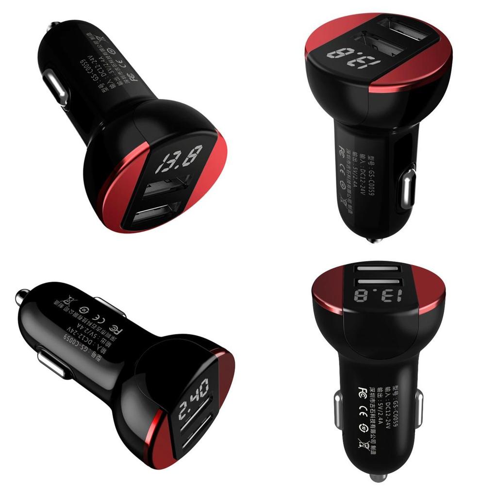 Premium Quality Car Charger With 5v/2.4a Quick Charge And Dual Usb Ports For All Devices