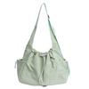 Large Capacity Drawstring Tote Bag Korean Crossbody Bag Casual Nylon Shoulder Bag  Office Worker