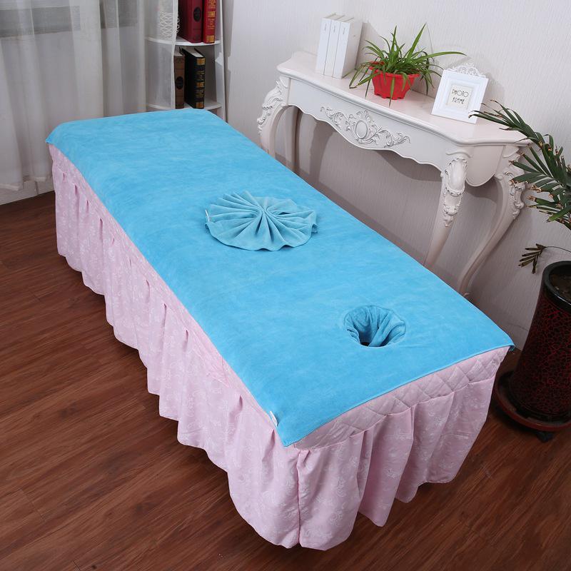Large Absorbent Bedding Towel with Hole for Massage Therapy Bed