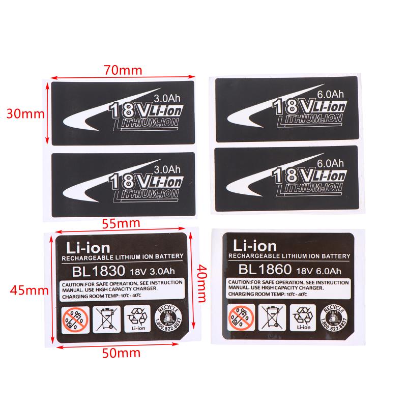 BL1830 Li Battery Sticker For Mak 18V 3Ah To 6Ah Drill Self Adhesive Label For Quick Battery Replacement