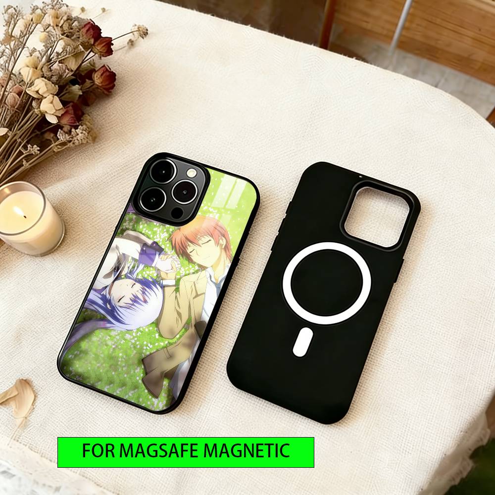 Angel Beats Phone Case For iPhone17,16,15,14,13,12,11 Plus,Pro Magnetic For Magsafe Wireless Charging