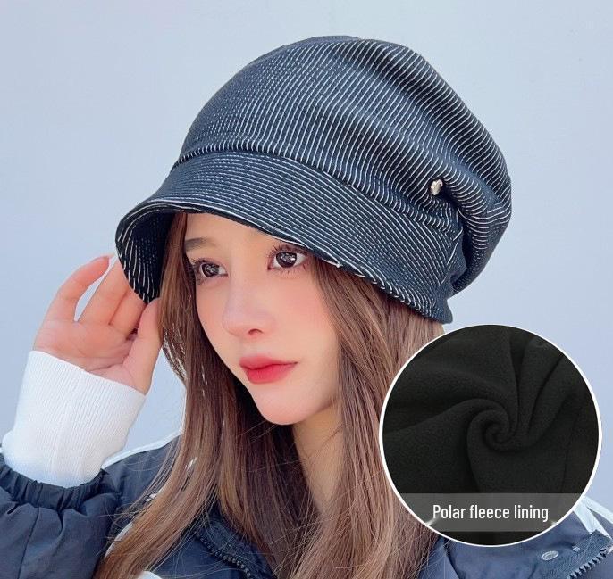Women's Korean-Style Versatile Warm Octagonal Hat for Autumn & Winter