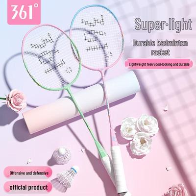 361° Řada Feather Flower Ultralehká Badmintonová Raketa Dvojitá Sada