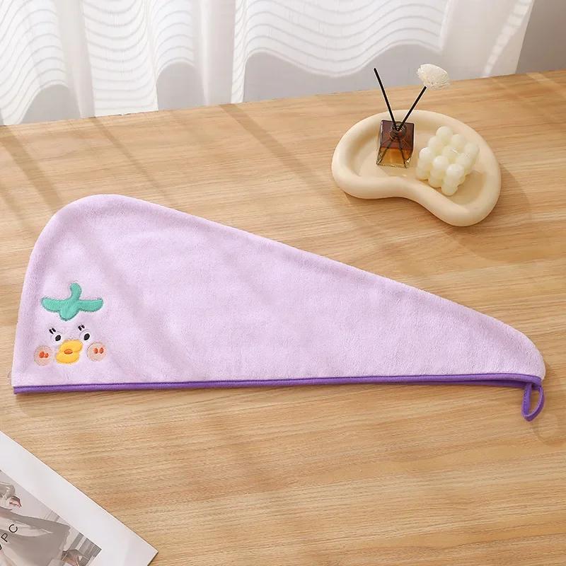 

Микрофибровое полотенце для волос для женщин Супервпитывающая шапочка для душа для длинных волос Быстросохнущее полотенце-обертывание Резинки для волос Девочки Ванна