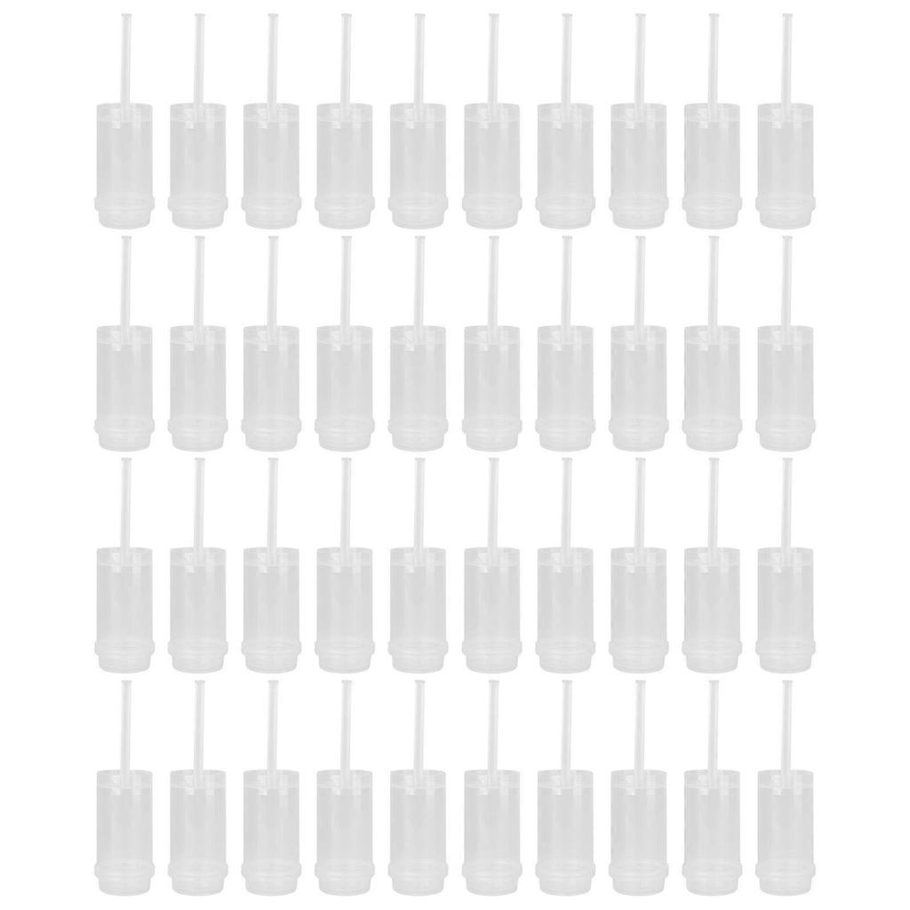 40pcs Pushable Cake Holders Diy Push Cake Mold Cylinder Shaped Cake Pusher Push Pops Plastic Containers with Lids
