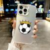 Farbige Handyhülle Für iPhone 17 16E 16 11 15 14 Pro MAX 12 13 MINI 7 8 Plus XR SE Versilberte IMD Hülle Fußball Liebe Champion