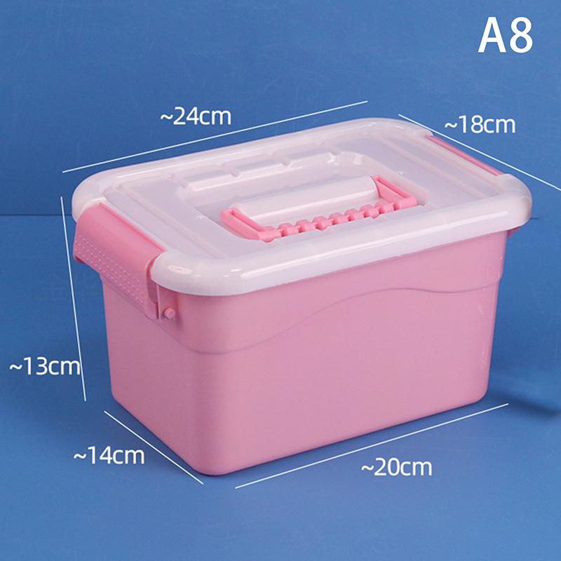 Pp Plastic Storage Box With Lid Portable Kids Toys Student Stationery Jewelry Storage Case Container Cosmetics Sorting Box