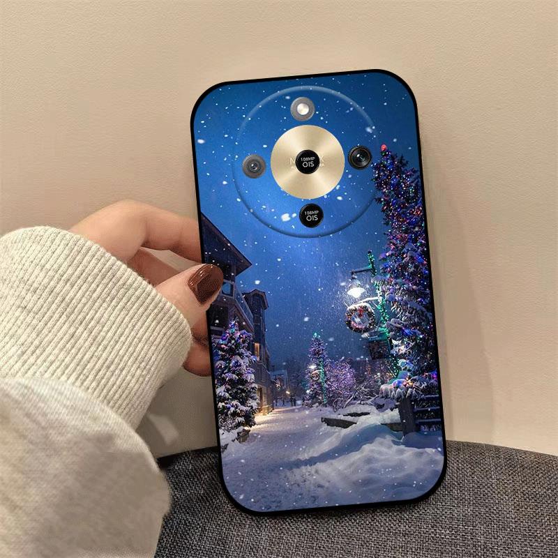 For Honor X9d X70 X9a X9b X9c X6C X5C Plus Case Christmas Painted Soft TPU Silicone Cover For Honor Magic8 Lite Phone Case Coque