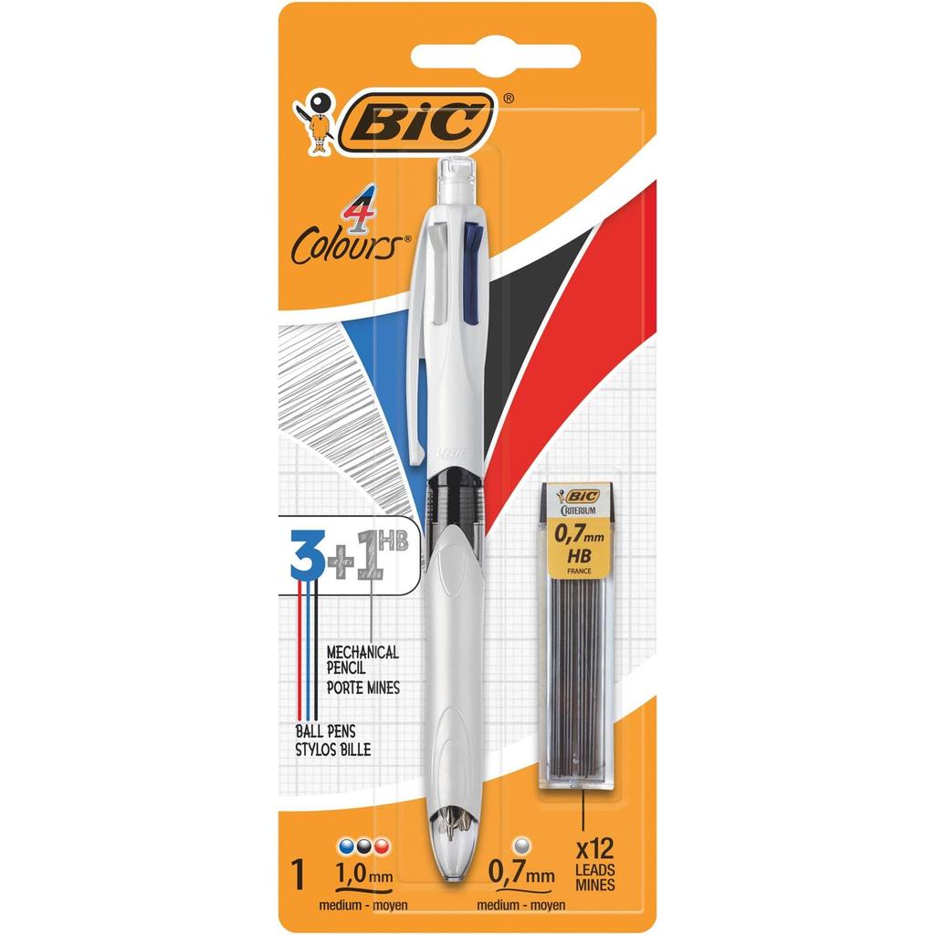 Bic 946050 Blister 4 Colors Refill Multicolor Bz662 Multi-Function + Pen,