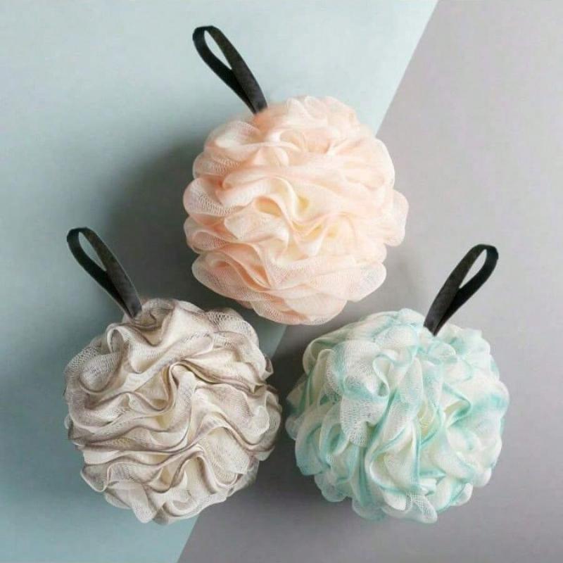 Scrubbing Towel, Bath Ball, Non Scattering Bath Flower,Women's Bath Ball, Scrubbing Magic Tool, Back Scrubbing Foam Net