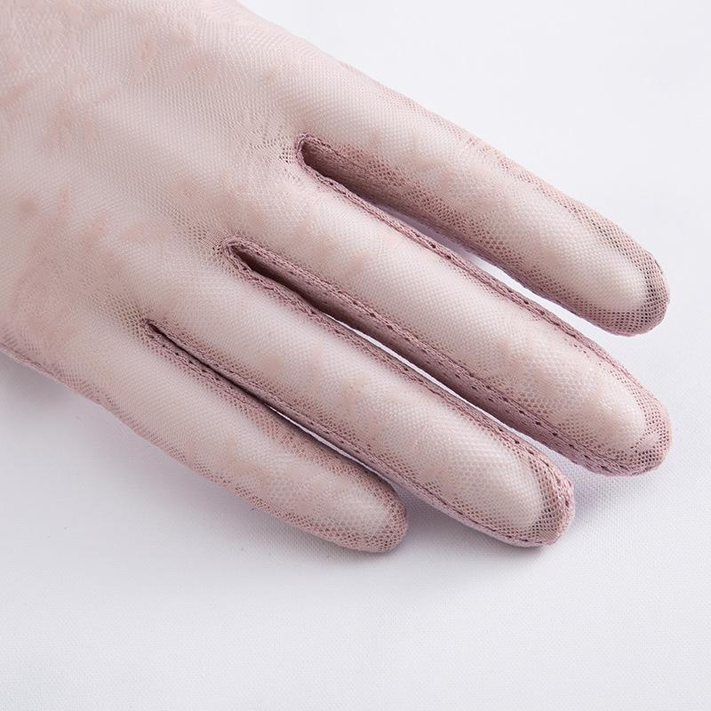 Spring and Summer Sun Protection Gloves Lace Light and Breathable Touch Screen Gloves for Women Driving Breathable Outdoor Sunshade Cycling Gloves
