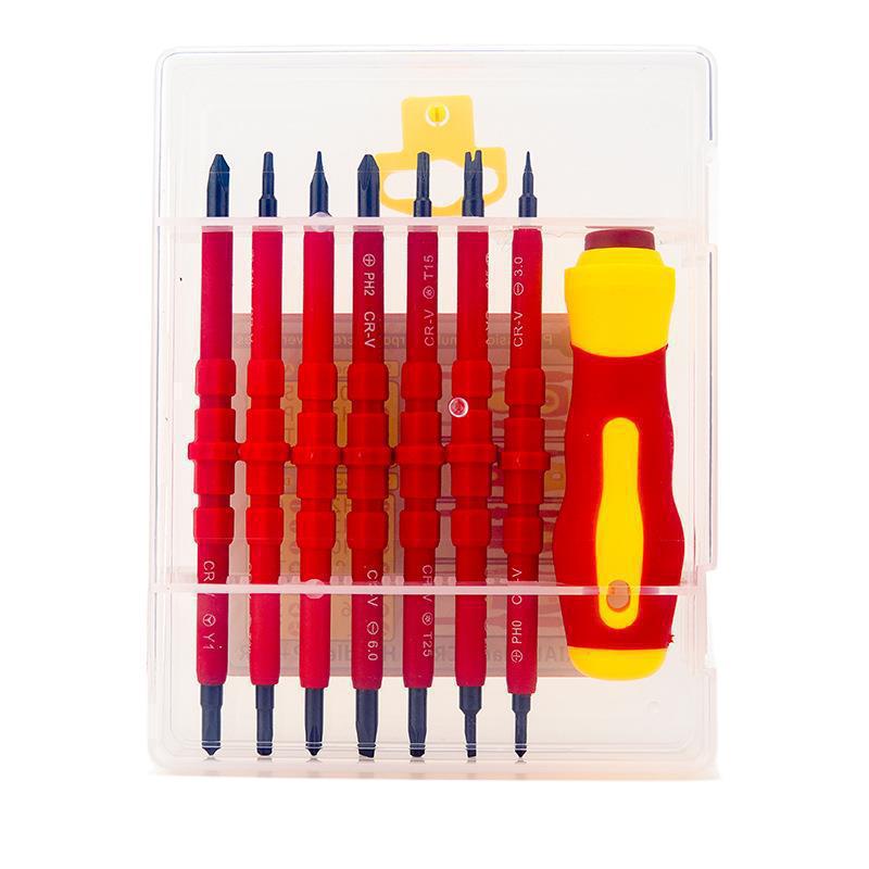 Insulated Magnetic Screwdriver Set: Flathead & Phillips Repair Tool Kit.