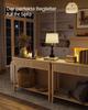 VASAGLE Console Table for Hallway, Slim Sofa Table for Living Room, Hallway Table with 2 Drawers, Open Shelf, Rounded Corners, Boho Style, Oak Beige