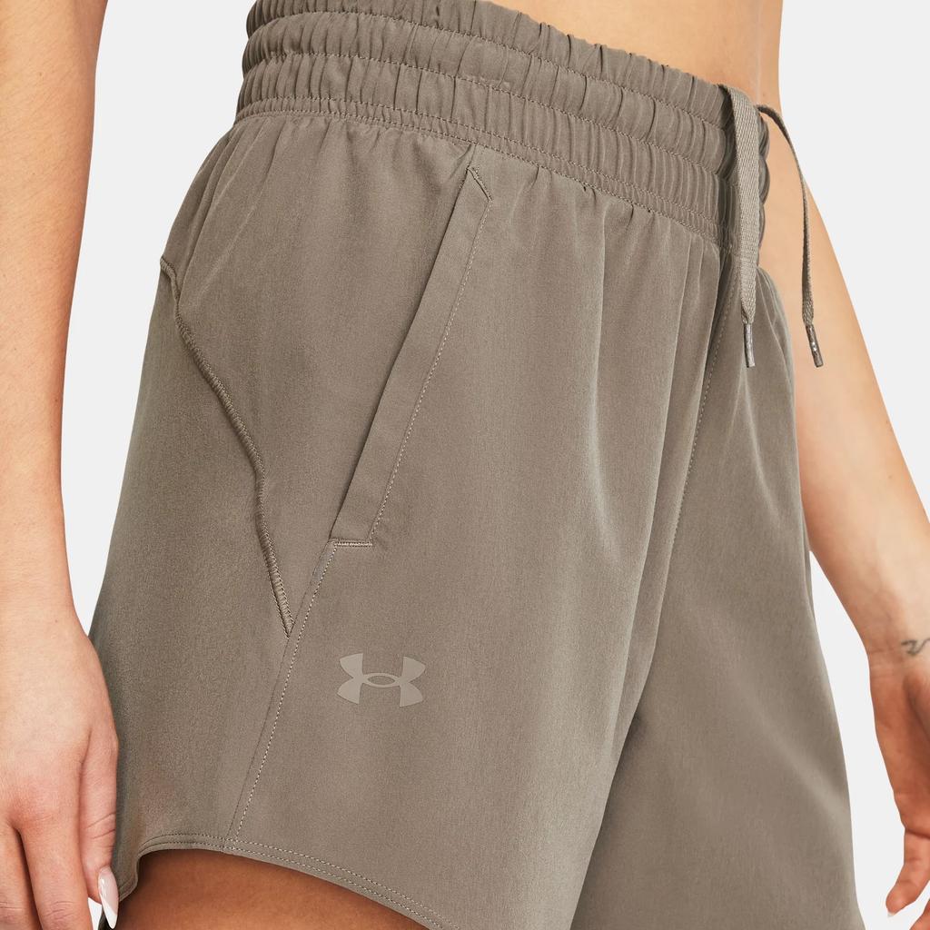Under Armour UA Vanish Solid Color Logo Waterproof Breathable Comfortable Woven Casual Shorts Women shorts Gray Brown 1376933-200