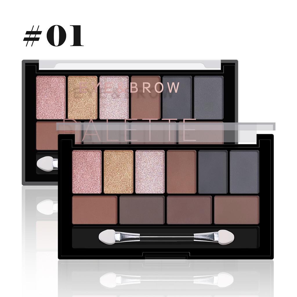 Palette ombretti dieci colori perlescente opaca finissimo shimmer toni della terra per principianti quotidiana nude palette trucco