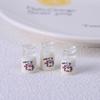 10Pcs Cute Simulation Transparent Milk Bottle Dollhouse Toys Miniature Ornaments Home Decoration Girly Resin Accessory Kids Gift