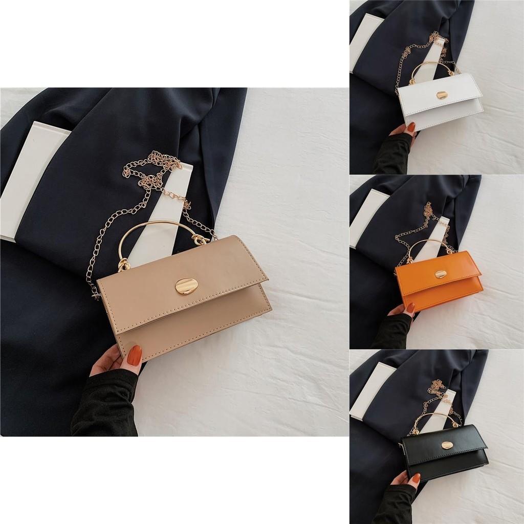 Fashionable Street Style Pu Leather Chain Shoulder Bag Beautiful Square Crossbody Bag