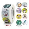 Kids Cartoon Cat Sticker Roll 500-count Stickers Round Teacher Encouragement Motivational Lable - RiRi