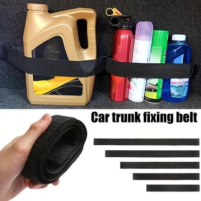 Car Trunk Storage Fixed Belt Nylon Fire Extinguisher Storage Fixing Belt Loop Strap Black Trunk Organizer Strap Car Accessories