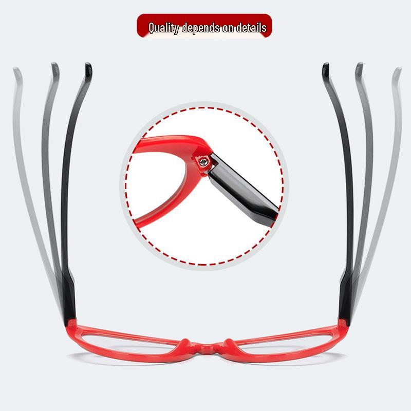 European-American Cat-Eye Butterfly Anti-Blue Light Glasses: Ultralight, Trendy Street Style, Two-Tone Large Frame.