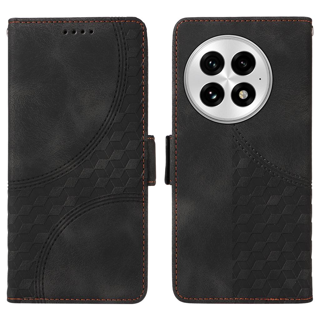 For OnePlus 13 Case PU Leather Phone Cover Rhombus Starry Imprinted