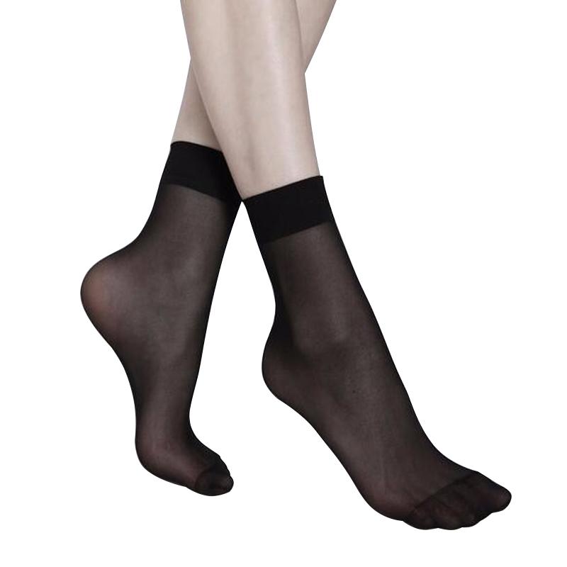 10 Paar Damen Sommer Sexy Ultradünne Transparente Kristallseidensocken Hochelastische Hautfarbene Nylon Kurze Socken