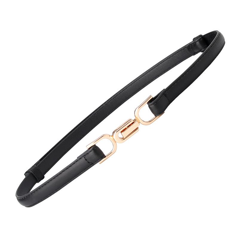 Cool Belt Female Pair Buckle Adjustable Thin Belt Simple Dress Decorative Small Belt Factory