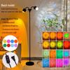 High-End Double-Head Sunset Floor Lamp: Water Ripple Iron Design for Living Room Atmosphere