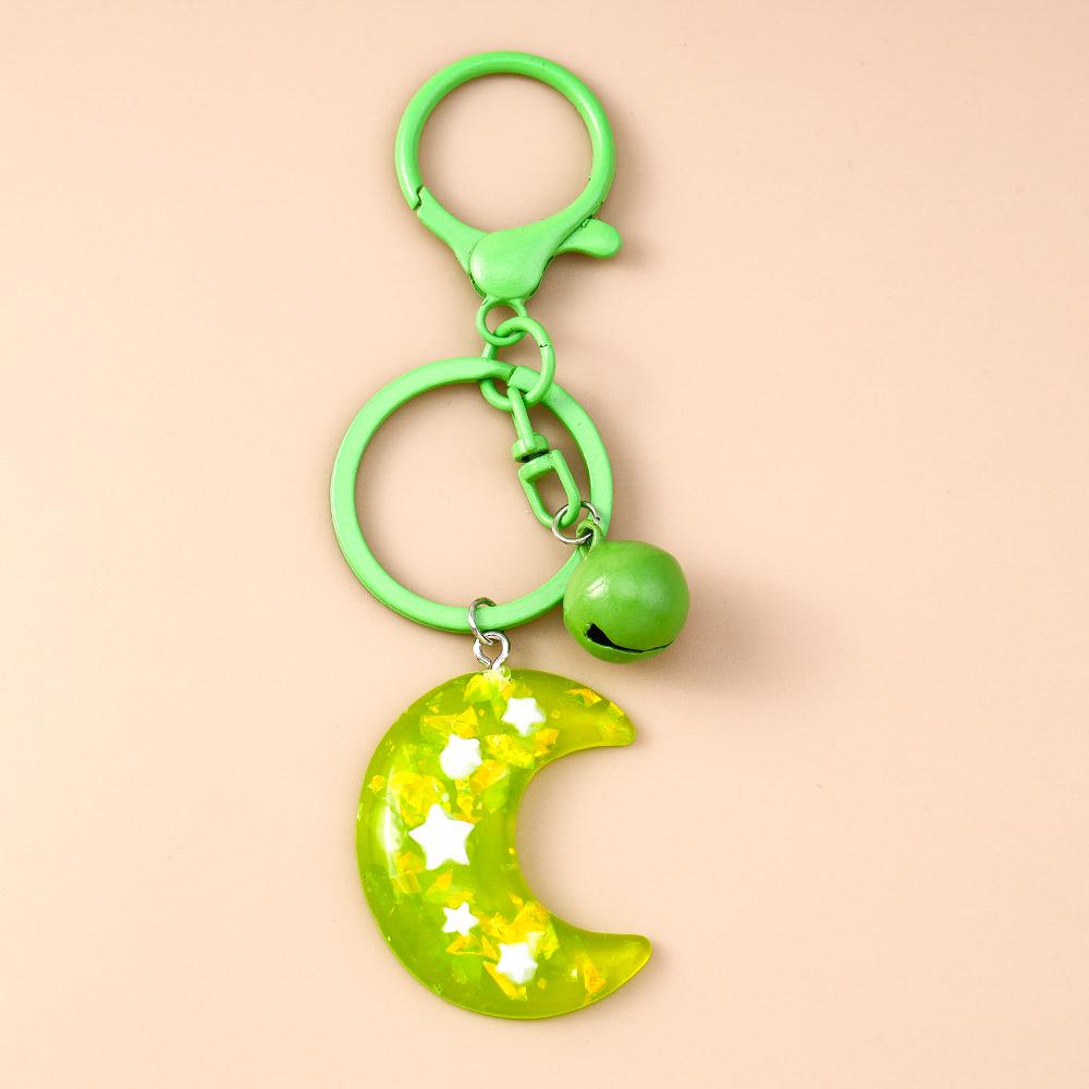Cute Resin Star Moon Keychain Women Girls Key Ring Pendants for Handbag Decor DIY Key Chain Jewelry Gift