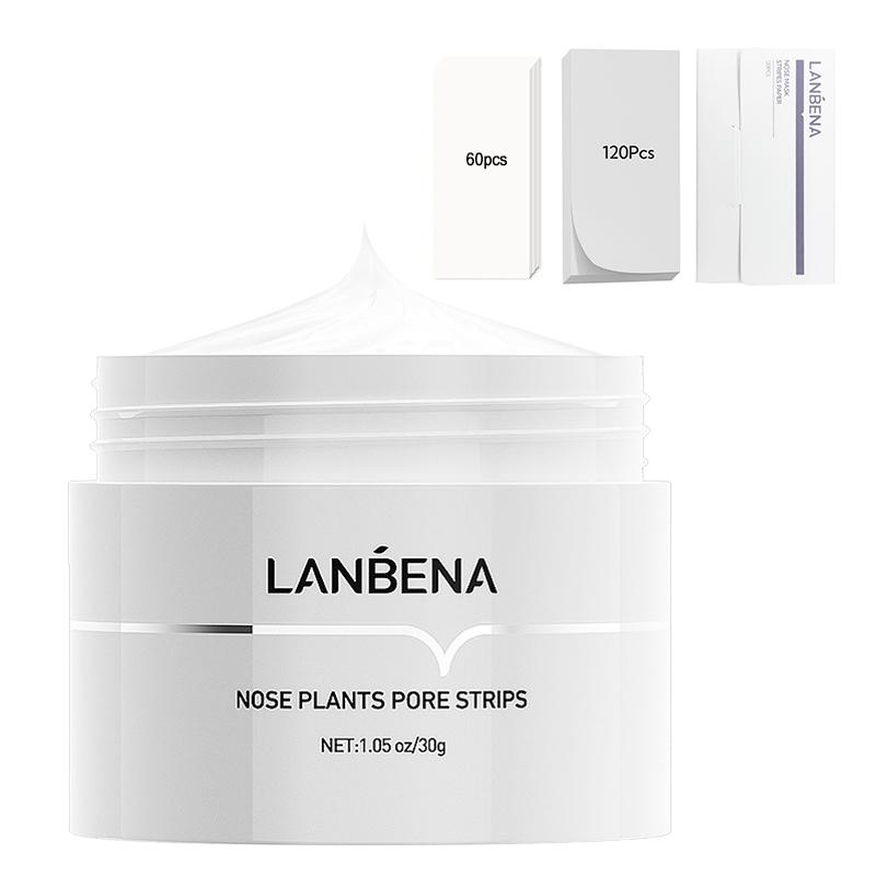 LANBENA Mitesserentferner Peel-Off-Maske Aloe-Vera-Extrakt Ölkontrolle Nasenmaske mit 180 Stück Reinigt für Tiefenreinigung Feuchtigkeitsspendend