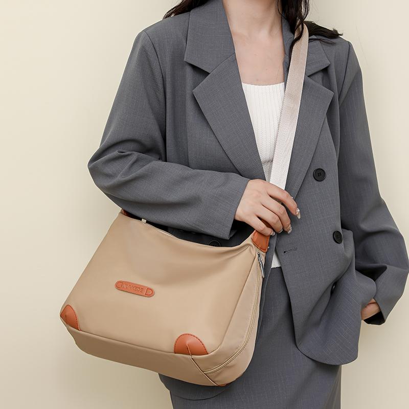 Geantă ușoară din pânză de nailon impermeabilă de mare capacitate pentru femei, geantă de umăr, geantă crossbody, geantă pentru mamă