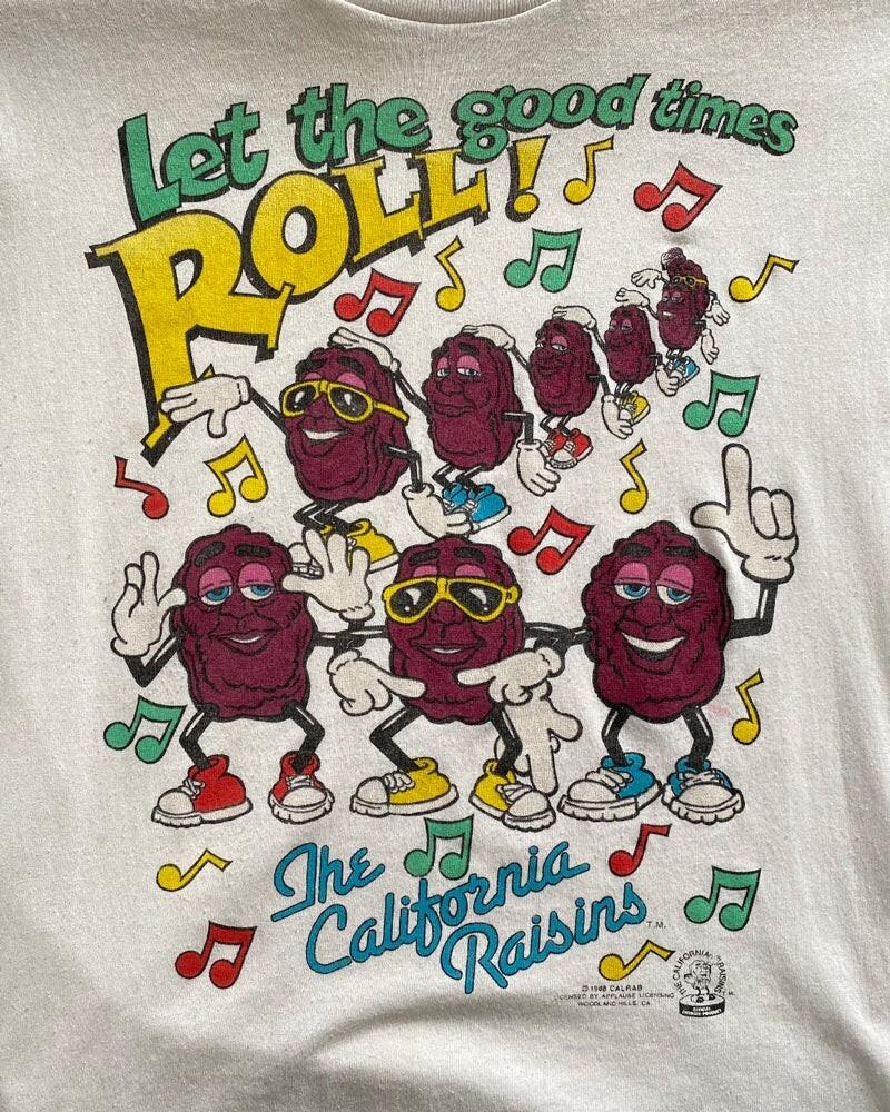 Let The Good Times Футболка с California Raisins Смешная Белая Унисекс Футболка S