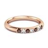 Garnet Eternity Stackable Ring - 925 Sterling Silver Rose Gold Vermeil